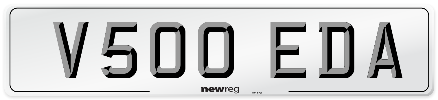 V500 EDA Number Plate from New Reg